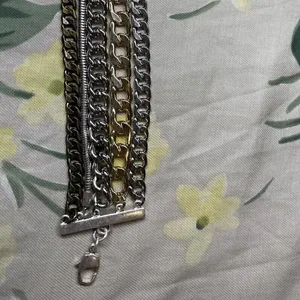 Jenny Bird Austin Cuff Mixed Metals Stacked 5 Chain Bracelet Brand New thumbnail 12