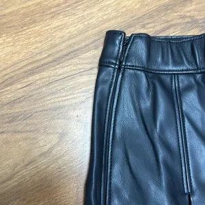 Hollister Ultra High-Rise Black Leather Pleated Skirt Sz S thumbnail 11