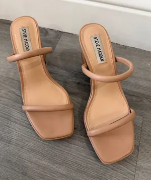Steve Madden heeled nude sandals  thumbnail 1