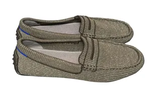 Rothy’s The Driver Metallic Gold Bronze Knit Loafers Women’s 7 Washable thumbnail 1