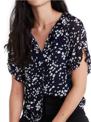 Madewell Momento Ruffle Sleeve Blouse small thumbnail 1