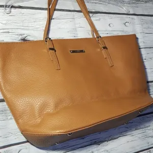 Nine West large shoulder bag tote bag tan brown thumbnail 3