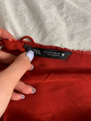 zara sequin red top  thumbnail 5