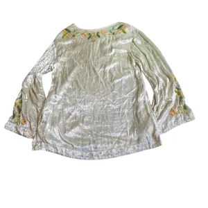 Free People‎ Ember Embroidered Floral Tunic Top Womens Small Cream Velvet NWOT thumbnail 16