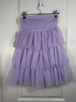 Beginning Boutique Birthday Girl Lilac Strapless Ruffled Mini Party Dress thumbnail 4