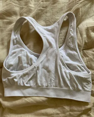White Sports Bra thumbnail 2