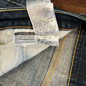 Levis 541 Vintage Womens Low Flare Blue Denim Stretch Jeans Raw Hem Sz 8 31 x 32 thumbnail 3