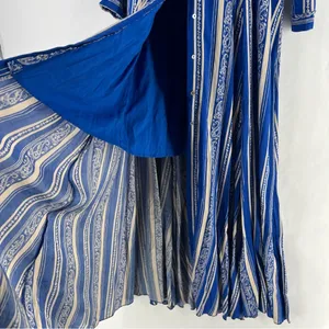 Free People‎ After The Storm Maxi Dress Button Front Paisley 3/4 Sleeve Boho thumbnail 10