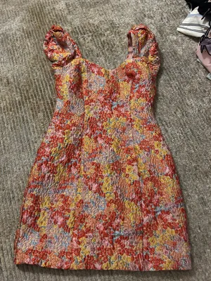 Lulus Dress Floral Mini multi color thumbnail 1