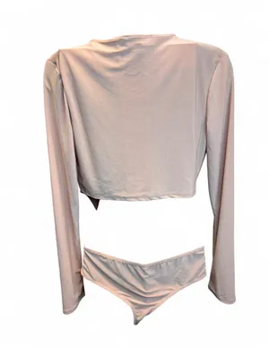 Lulus long sleeve top with open back and tie detail. Size L #festival #raver thumbnail 2