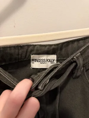 Princess Polly Bruiser Tie Waist Mid Rise Wide Leg Jean thumbnail 4