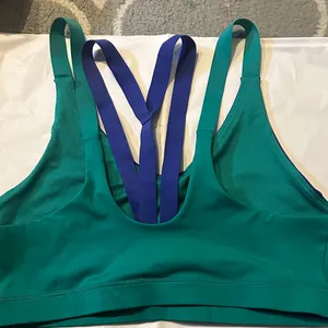 Nike Women's Dual-Tone Sports Bra - Teal and Royal Blue thumbnail 4