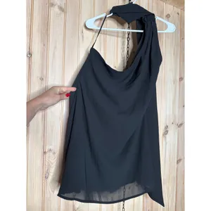 NWT Lulus Isloda Black One-Shoulder Backless Sash Mini Dress Party Size XL thumbnail 2