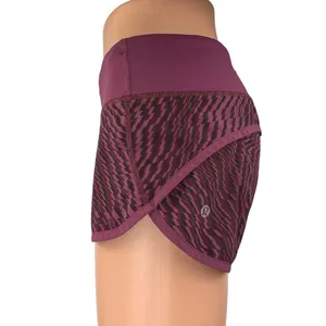 Lululemon Speed Up Maroon Chevron Pocket Activewear Athletic Running Shorts 4 thumbnail 2