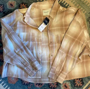 Abercrombie 90s Cropped Flannel thumbnail 1