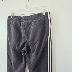 Women's Adidas Jogger Sweatpants Thick Cozy Logo Black Sporty Athletic Y2K 90s M thumbnail 8