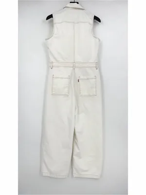 LEVI’S Sleeveless Jumpsuit White Denim M thumbnail 9