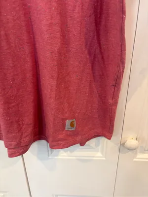 Carhartt pink marled knit relaxed fit v neck size 3X thumbnail 4