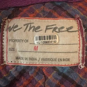 Free People Oversized Bohemian Grunge Fall Cardiff Plaid Swing Top Shirt Medium thumbnail 13