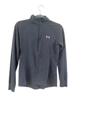 Women's Under Armour Long Sleeve 1/4 Zip Pullover Grey Size M thumbnail 6
