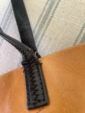 HOBO Cecily Leather Mini Tote Honey Brown Double Handle Satchel Purse Bag thumbnail 5