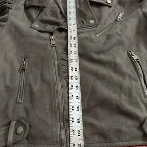 Women’s Faux Suede Moto Style Fringe Jacket thumbnail 10