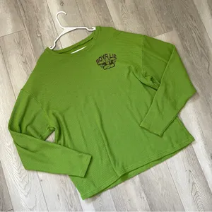 Boys Lie Sweatshirt love bites v2 thermal oversized womens Green (one size) thumbnail 5