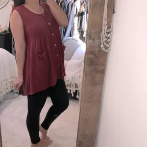 Entro size medium burgundy boho top thumbnail 3