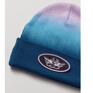Boys Lie Blue and Purple Ombre Beanie with Logo Patch NEW with tags One Size thumbnail 2
