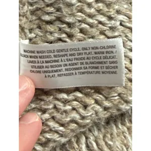 Old Navy Women's M‎ Vintage Knitted Beige Long Vest Cardigan Sweater Wool Blend thumbnail 7