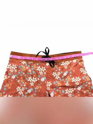 Hinano Tahiti Ladies Orange Floral Board Shorts Size Medium thumbnail 4