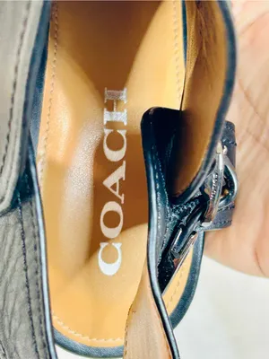 Coach Black Leather High Heel Sandal “Iona” size 10 thumbnail 9