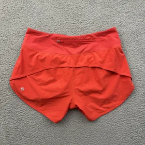 Lululemon Speed Up Shorts Mid Rise 4" Carnation Red Athletic Athleisure Women 6 thumbnail 2