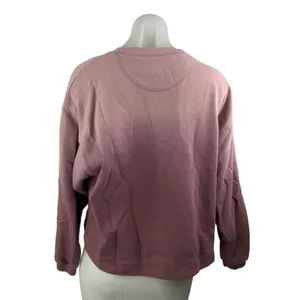 Madewell Women's Pink Crew Neck Long Sleeve Basic Sweater Sweatshirt Top Size M thumbnail 2