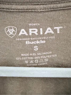 Ariat Olive Short Sleeve Tee with Southwestern Geometric Logo thumbnail 4