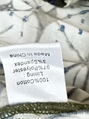 Tuckernuck 100%Cotton Boho Olive & Blue Floral Print Pleated Dress Size Large thumbnail 11