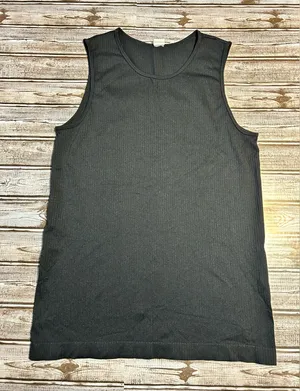 Zyia Ripped Black Sleeveless Tank Top thumbnail 1