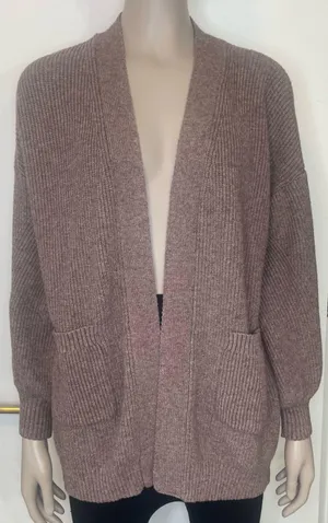 Open Front Ribbed Knit Cardigan thumbnail 1