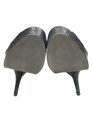 Elizabeth and James 𒀭 Milla Platform Stiletto Heel Sandal 𒀭 Black Sheen 𒀭7.5M thumbnail 13
