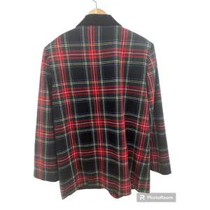 Vintage Sag Harbor Tartan Plaid Blazer 90s Heritage Prep Size 12 thumbnail 5