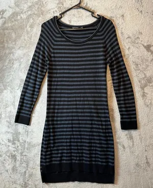 Peruvian Connection‎ Women's Dress Blue Striped Size XSmall Pima Cotton thumbnail 1
