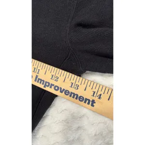 Lululemon Athletica Black Ribbed Knit Long Sleeve Crew Neck Curved Hem Top 4355 thumbnail 5