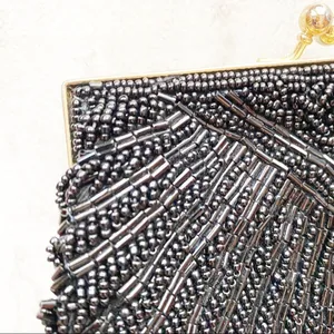 Vintage Black Beaded Evening Bag thumbnail 4
