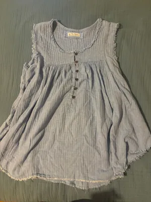 We The Free light blue free people babydoll top thumbnail 2
