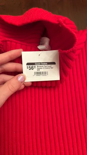 Cousin Couture Red Boutique Sweater thumbnail 2