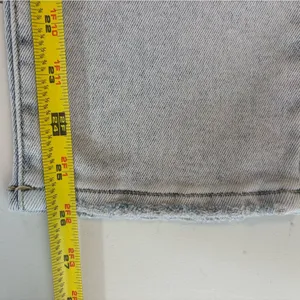 Risen High Rise Distresed Crop Straight‎ Denim Jeans Light Wash Size 7/28 0437 thumbnail 6