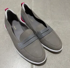 COLE HAAN Women's Gray Lady Essex Almond Toe Slip On Loafers Sz 9.5 thumbnail 1