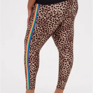 TORRID size 3 full length signature waist liquid mid rise leggings animal print thumbnail 4