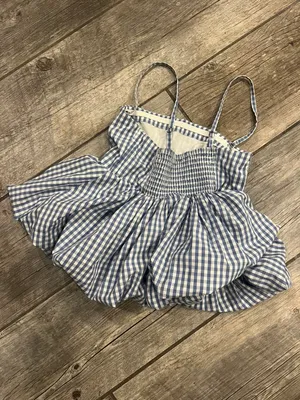 Abercrombie & Fitch Blue Peplum Bustier Tank Top thumbnail 3