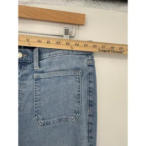 GAP 70s Flare Jeans Light Wash High Rise Stretch Denim 14/32R Casual Clean Girl thumbnail 7